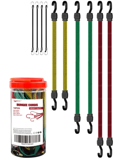 EBC-101P 10PCS Set Kabel Bungee Elastis Tugas Berat