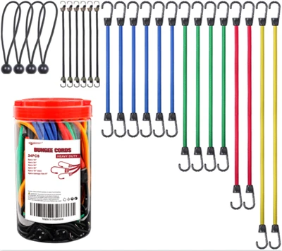 EBC-240P|Set Kabel Bungee Elastis 24 Buah Multi-ukuran