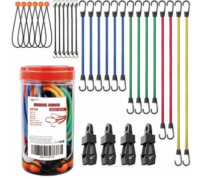 EBC-300P|Set Kabel Bungee Elastis 30 Buah Multi-ukuran